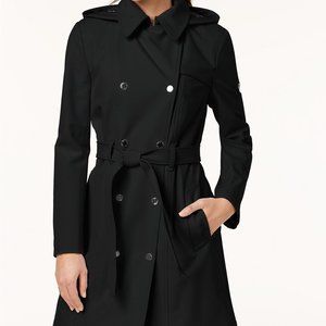 NWT XS Calvin Klein Trench Coat Removable hood